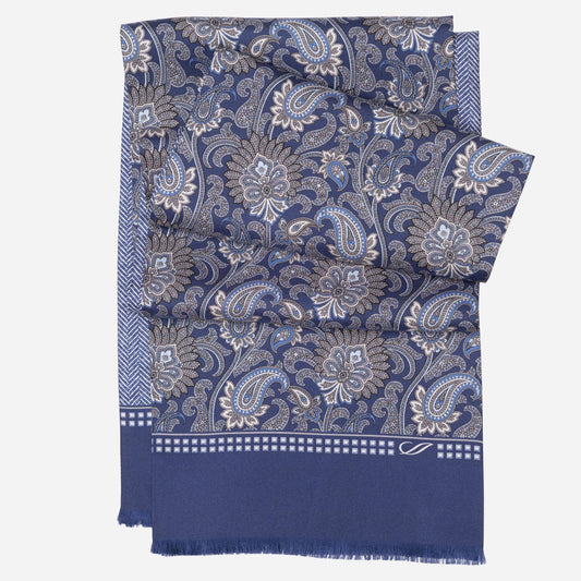 Pasquino - Reversible Silk Scarf - Navy - My Men's Shop