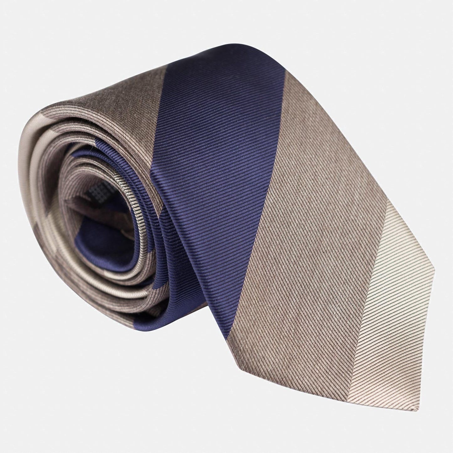 Conero - Silk Jacquard Tie - Taupe Grey