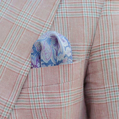 Assisi - Double Sided Silk Pocket Square - Lavender - My Men's Shop