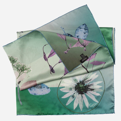 Cristina - Silk Foulard - Laurel Green