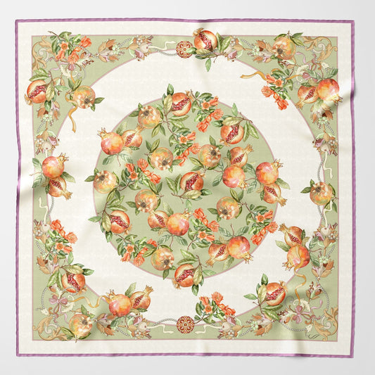Melograno - Silk Foulard - Venetian Glass Green - My Men's Shop