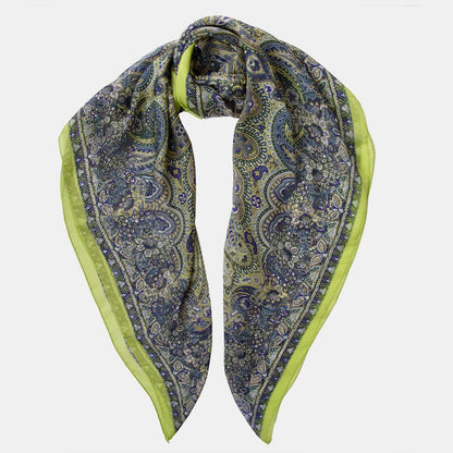 Helena - Silk Scarf Shawl - Green