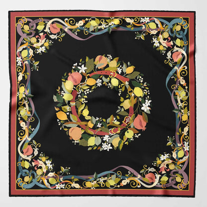 Anthea - Silk Foulard - Black - My Men's Shop