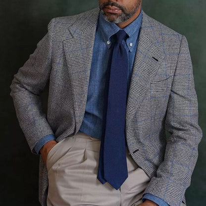 Marino - Navy Blue Silk Grenadine Tie - My Men's Shop