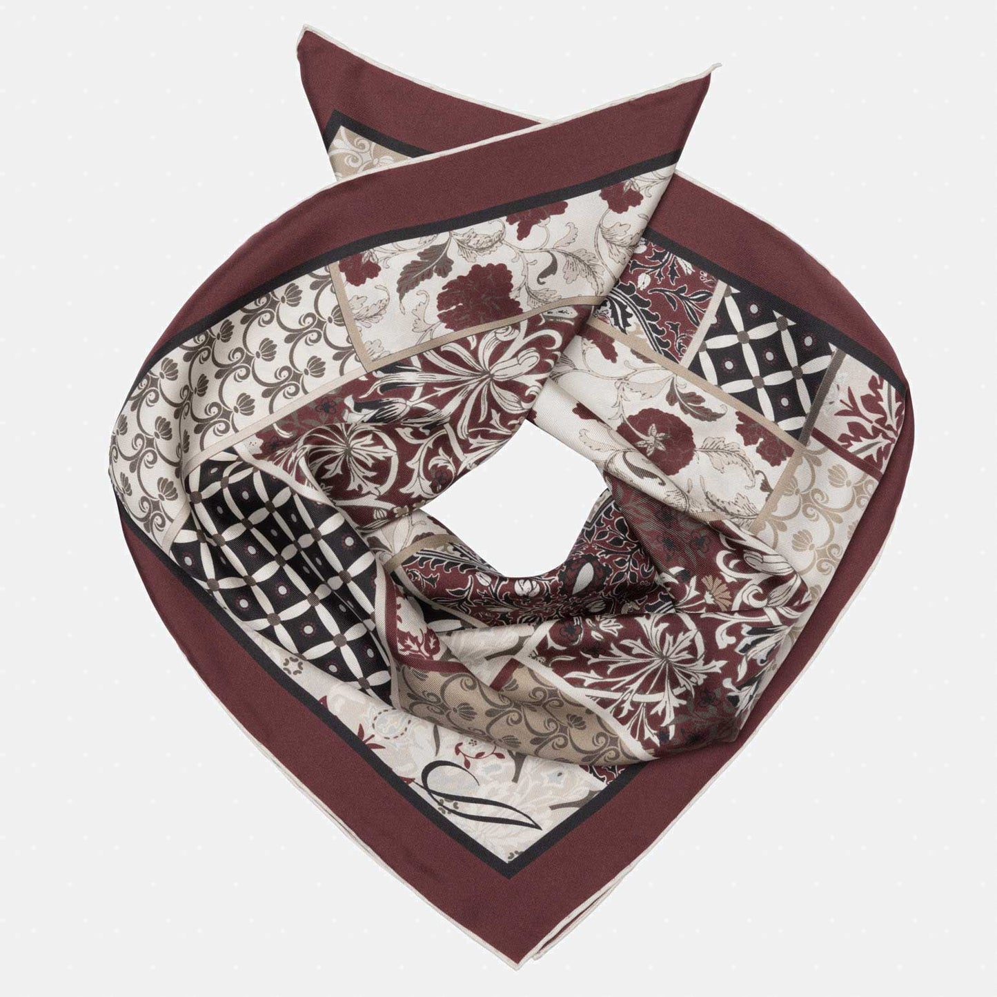 Napoli - Silk Neckerchief - Maroon