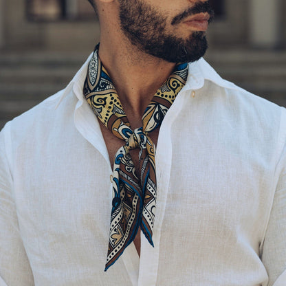 Capri - Silk Neckerchief - Yellow - My Men's Shop