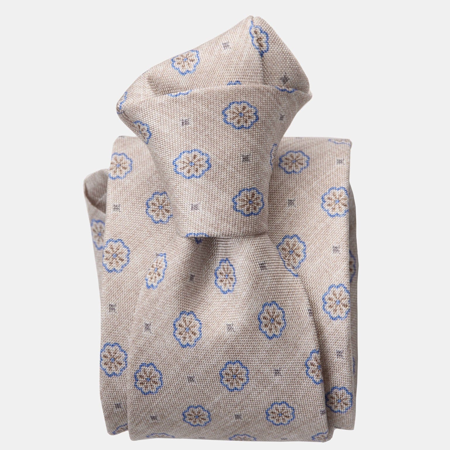 Antinori - Printed Silk Tie - Beige - My Men's Shop
