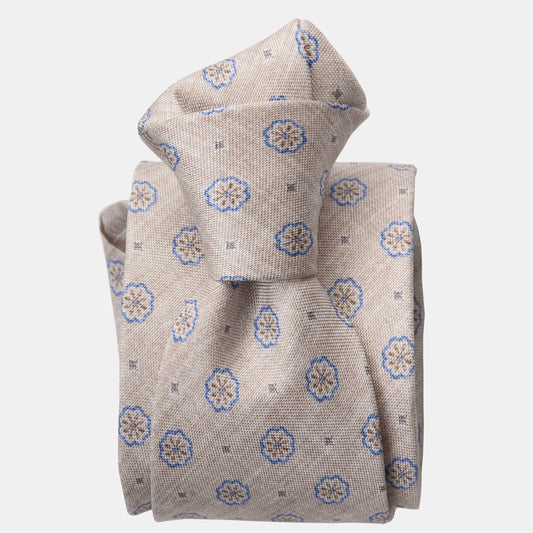 Antinori - Printed Silk Tie - Beige - My Men's Shop