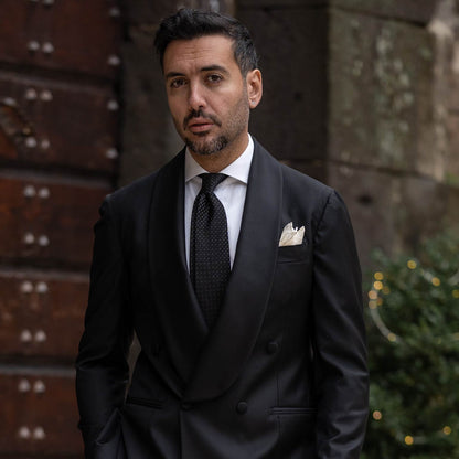 Barbera - Silk Jacquard Tie - Black - My Men's Shop