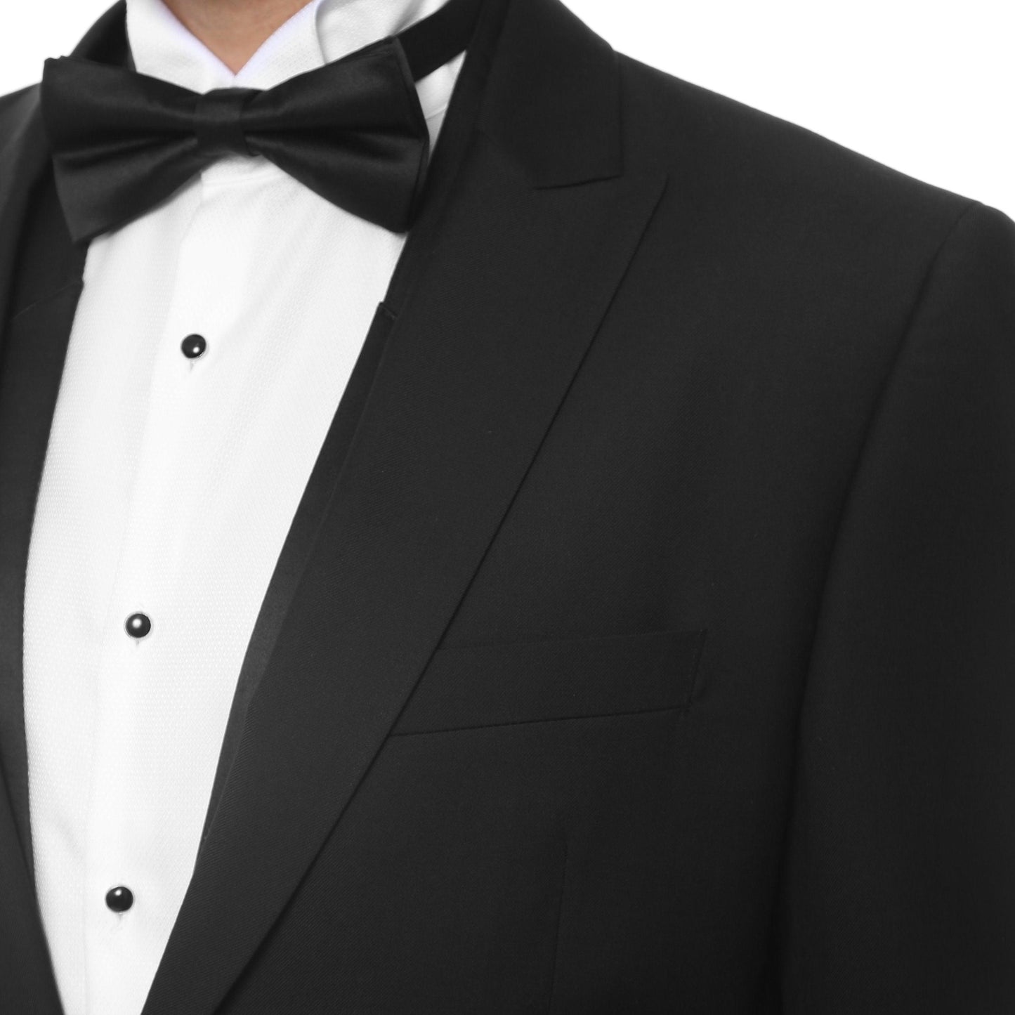 Ferrecci Men's Black Cutaway Regular Fit 2 Piece Tuxedo Suit