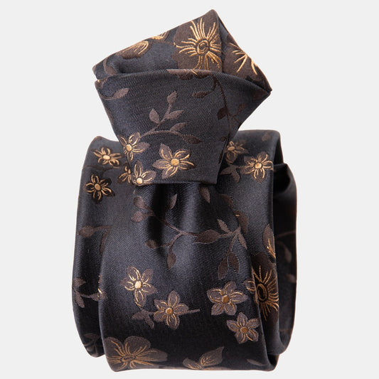 Silvio - Silk Jacquard Tie - Black - My Men's Shop