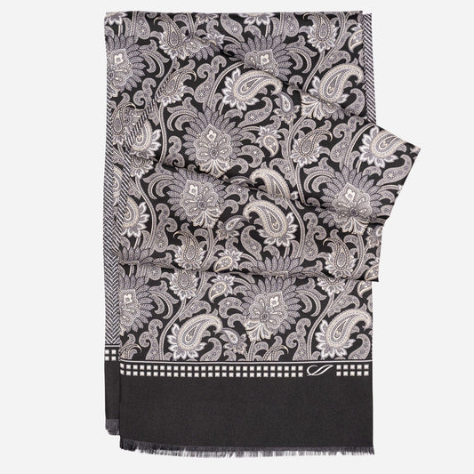 Pasquino - Reversible Silk Scarf - Black