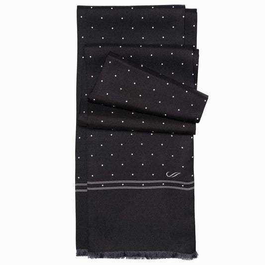 Savona - Slim Silk Scarf - Black - My Men's Shop