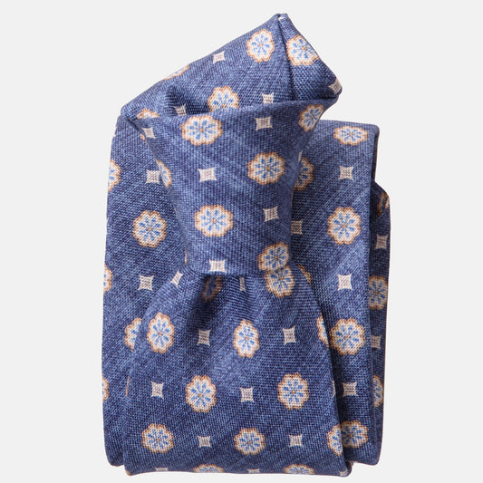 Antinori - Printed Silk Tie - Blue - My Men's Shop