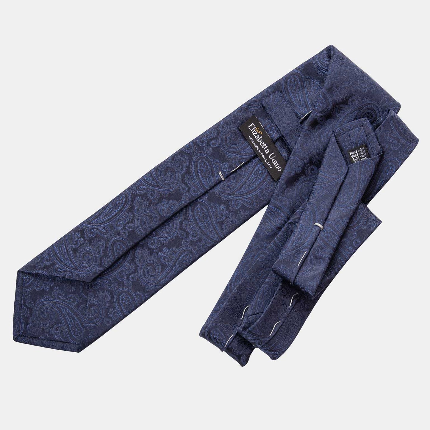 Soave - Silk Jacquard Tie - Midnight Blue