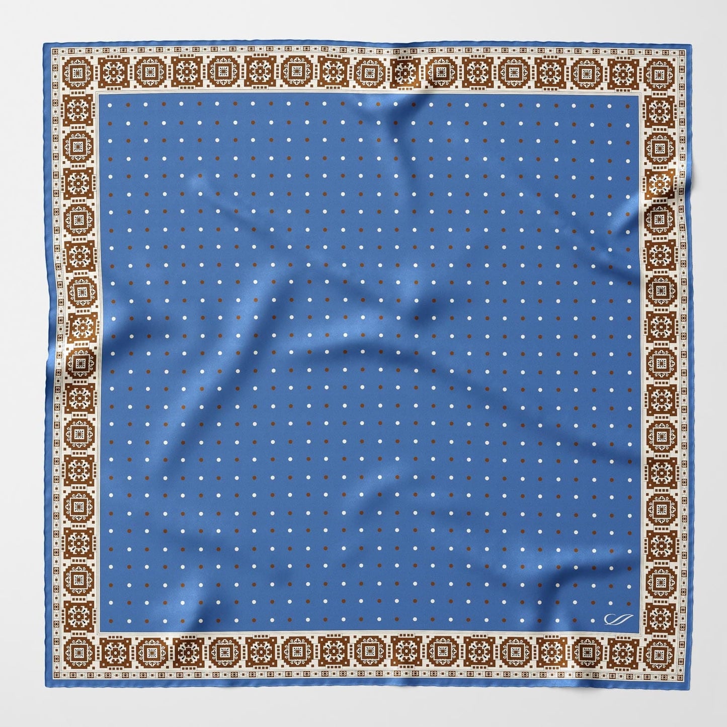 Bergamo - Silk Neckerchief - Blue - My Men's Shop