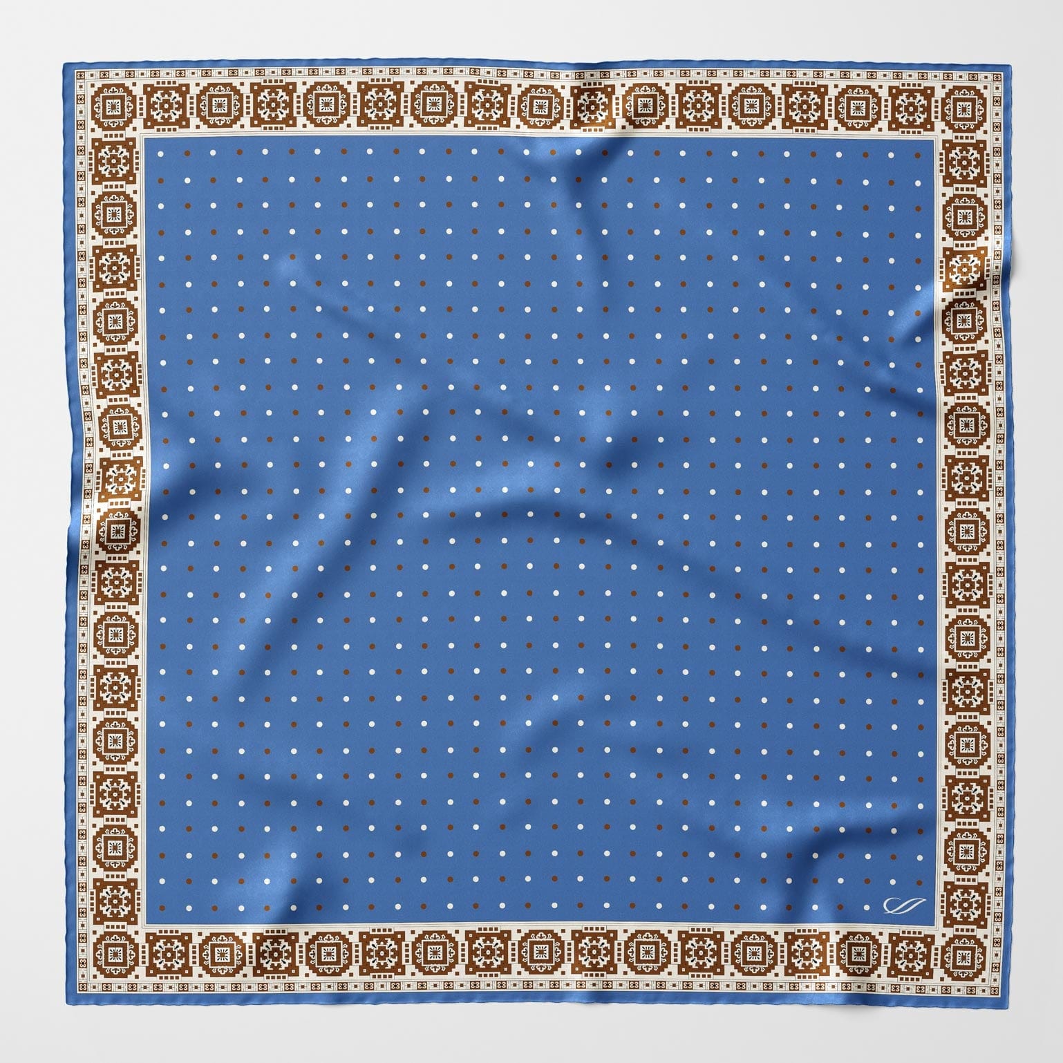 Bergamo - Silk Neckerchief - Blue - My Men's Shop