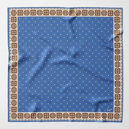 Bergamo - Silk Neckerchief - Blue - My Men's Shop