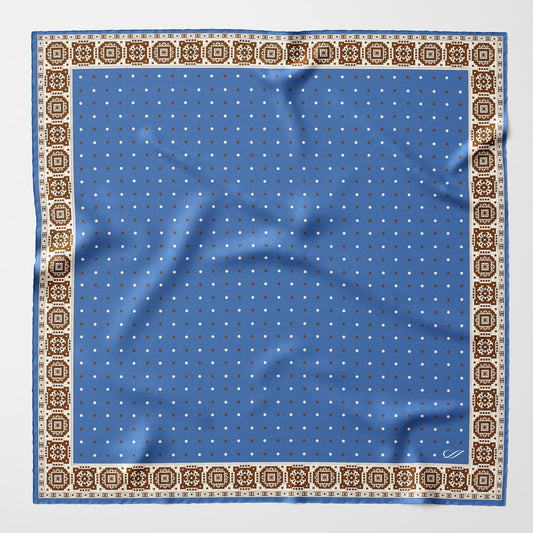 Bergamo - Silk Neckerchief - Blue - My Men's Shop