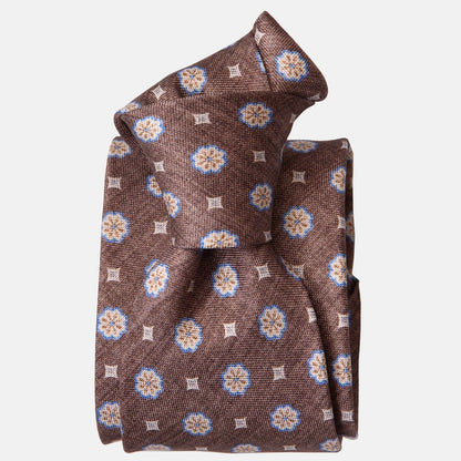 Antinori - Printed Silk Tie - Brown - My Men's Shop