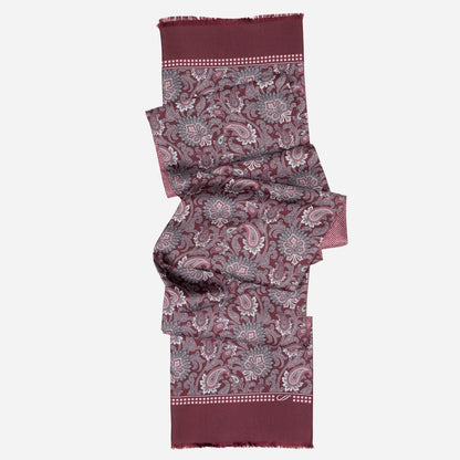 Pasquino - Reversible Silk Scarf - Wine - My Men's Shop