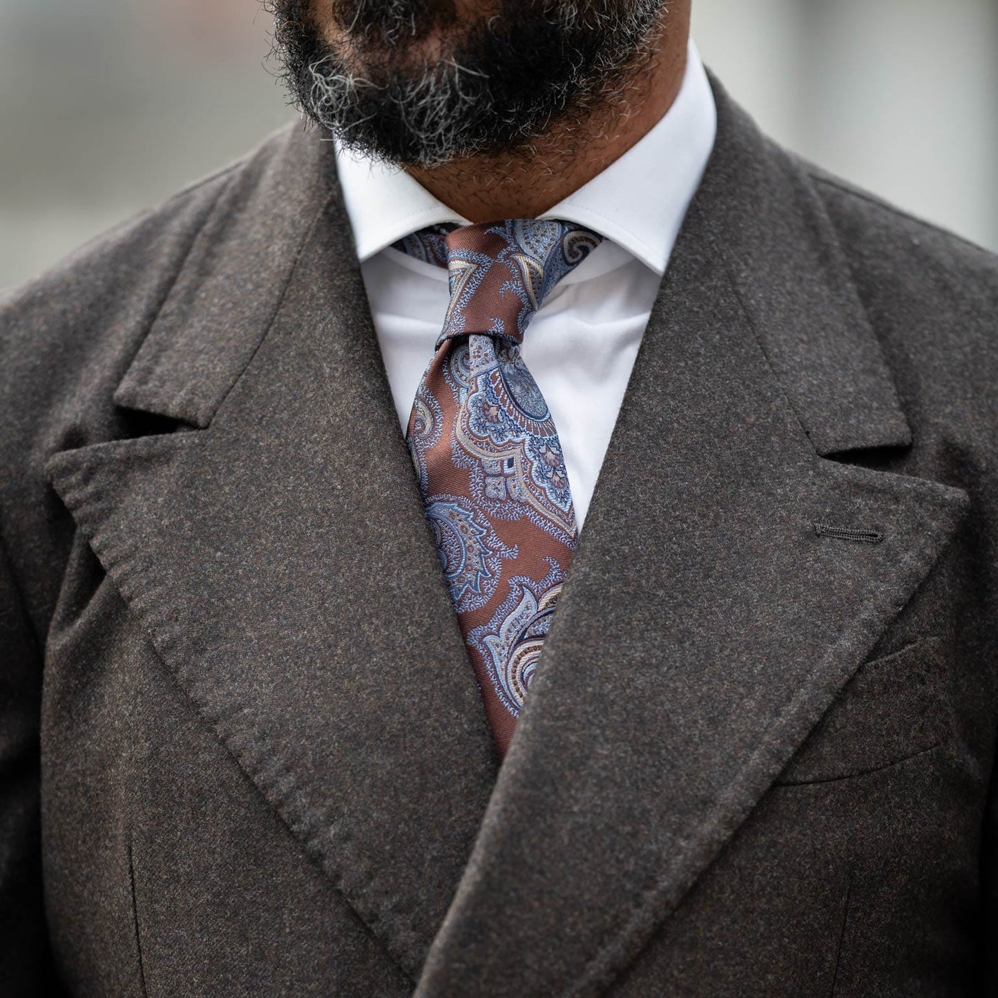 Cortina - Silk Jacquard Tie - Copper - My Men's Shop