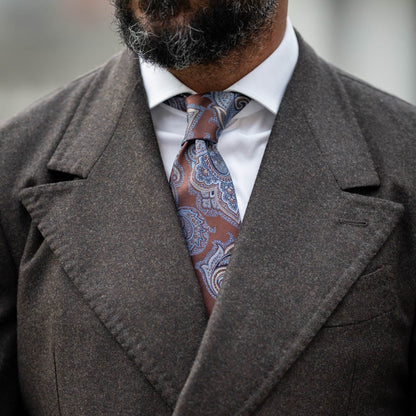 Cortina - Silk Jacquard Tie - Copper - My Men's Shop