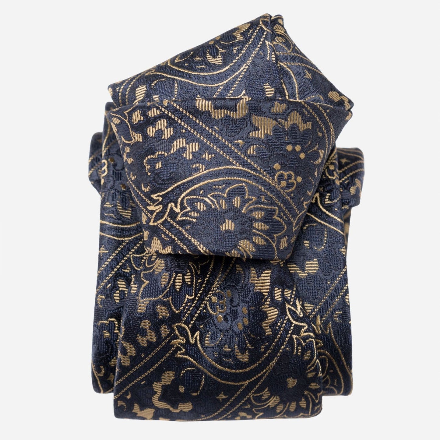 Caruso - Silk Jacquard Tie - Midnight Blue - My Men's Shop