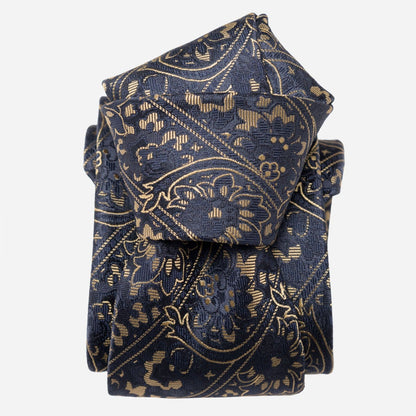 Caruso - Silk Jacquard Tie - Midnight Blue - My Men's Shop