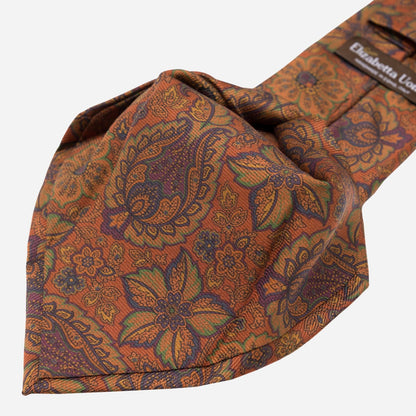 Trevi - Printed Madder Silk Tie - Ginger