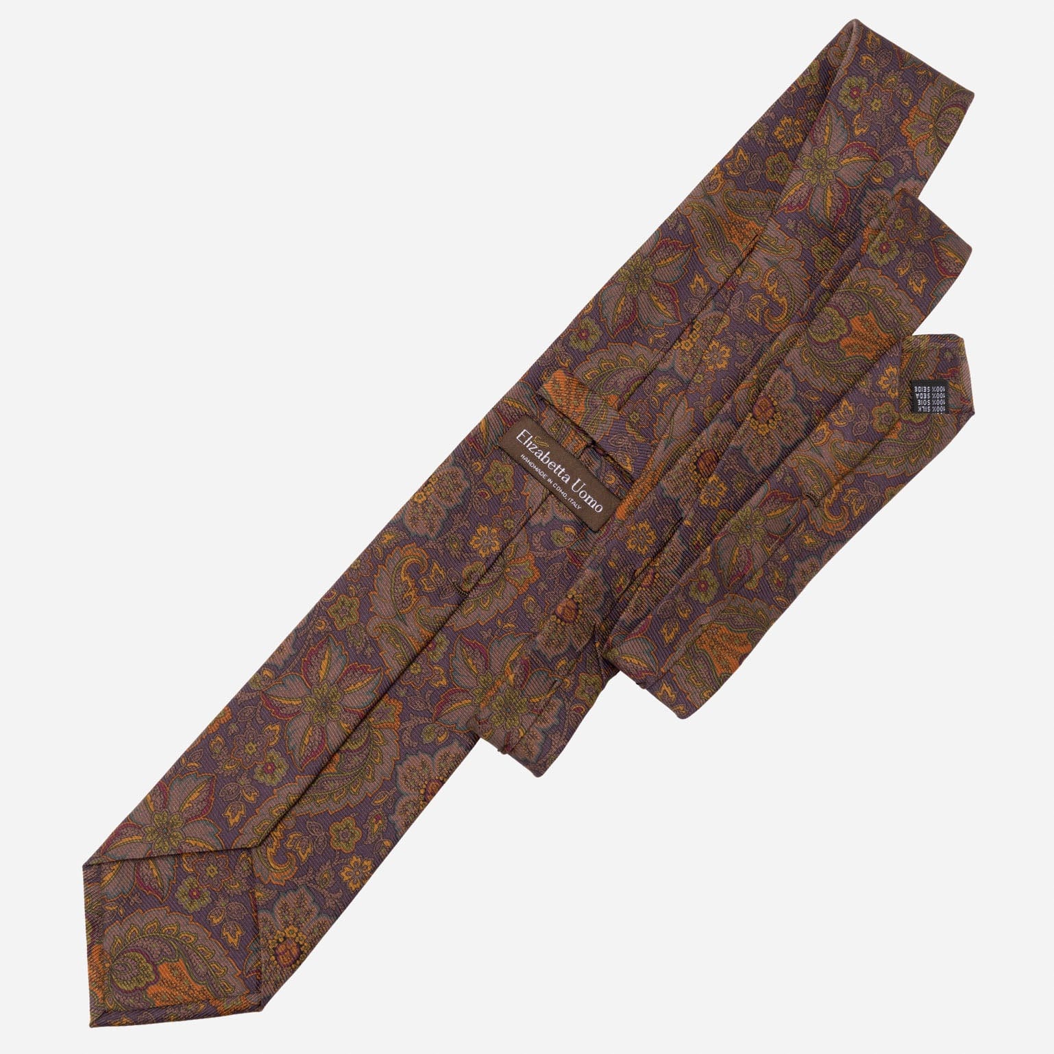Trevi - Printed Madder Silk Tie - Plum - My Men's Shop