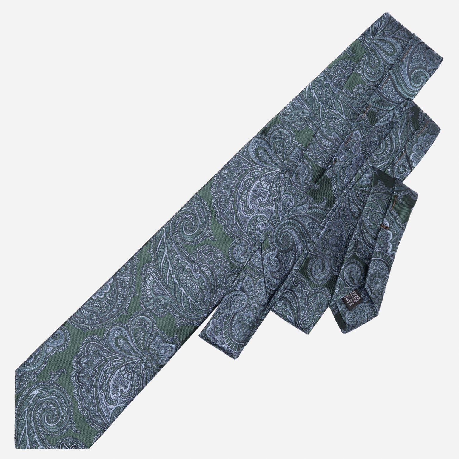 Cortina - Silk Jacquard Tie - Bottle Green - My Men's Shop