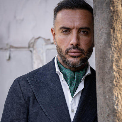 Navona - Silk Ascot Cravat Tie - Green - My Men's Shop
