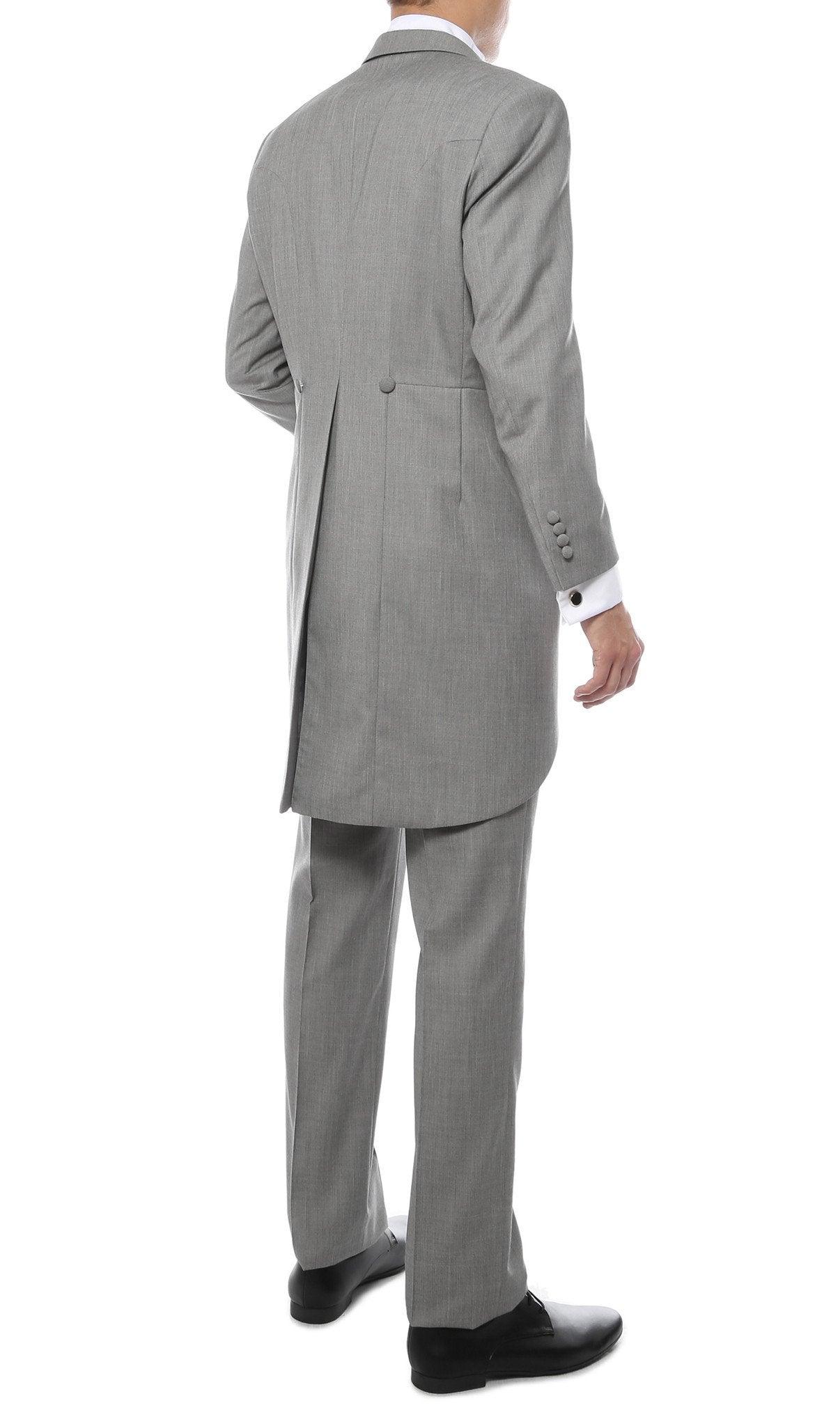 Ferrecci Men's Grey Cutaway Regular Fit 2 Piece Tuxedo Suit