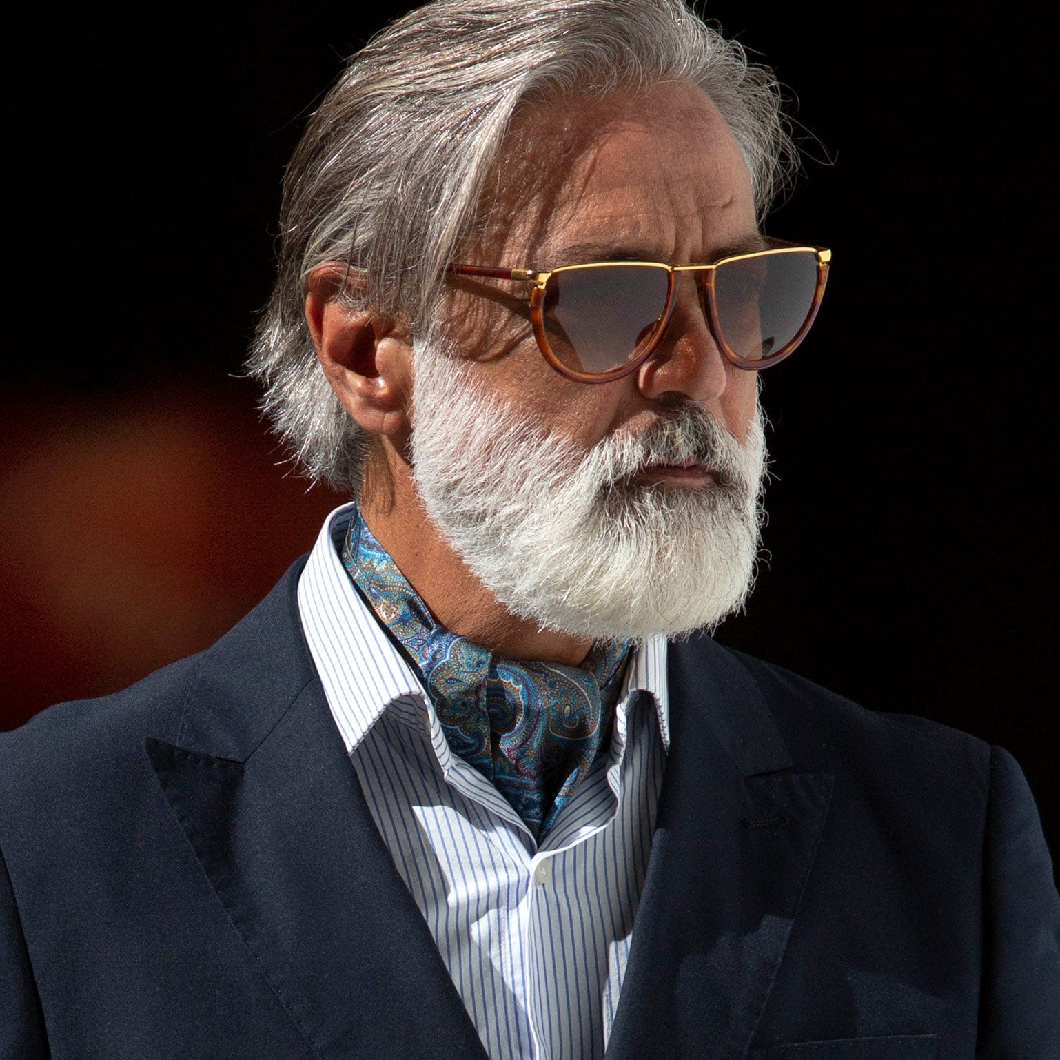 Bugatti - Silk Ascot Cravat Tie - Petrol Blue - My Men's Shop