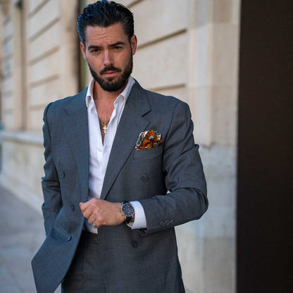 Ibiza - Silk Pocket Square - Terracotta