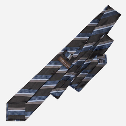 Corso - Silk Jacquard Tie - Black & Blue - My Men's Shop