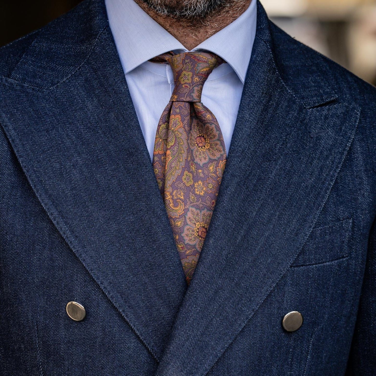Trevi - Printed Madder Silk Tie - Plum - My Men's Shop