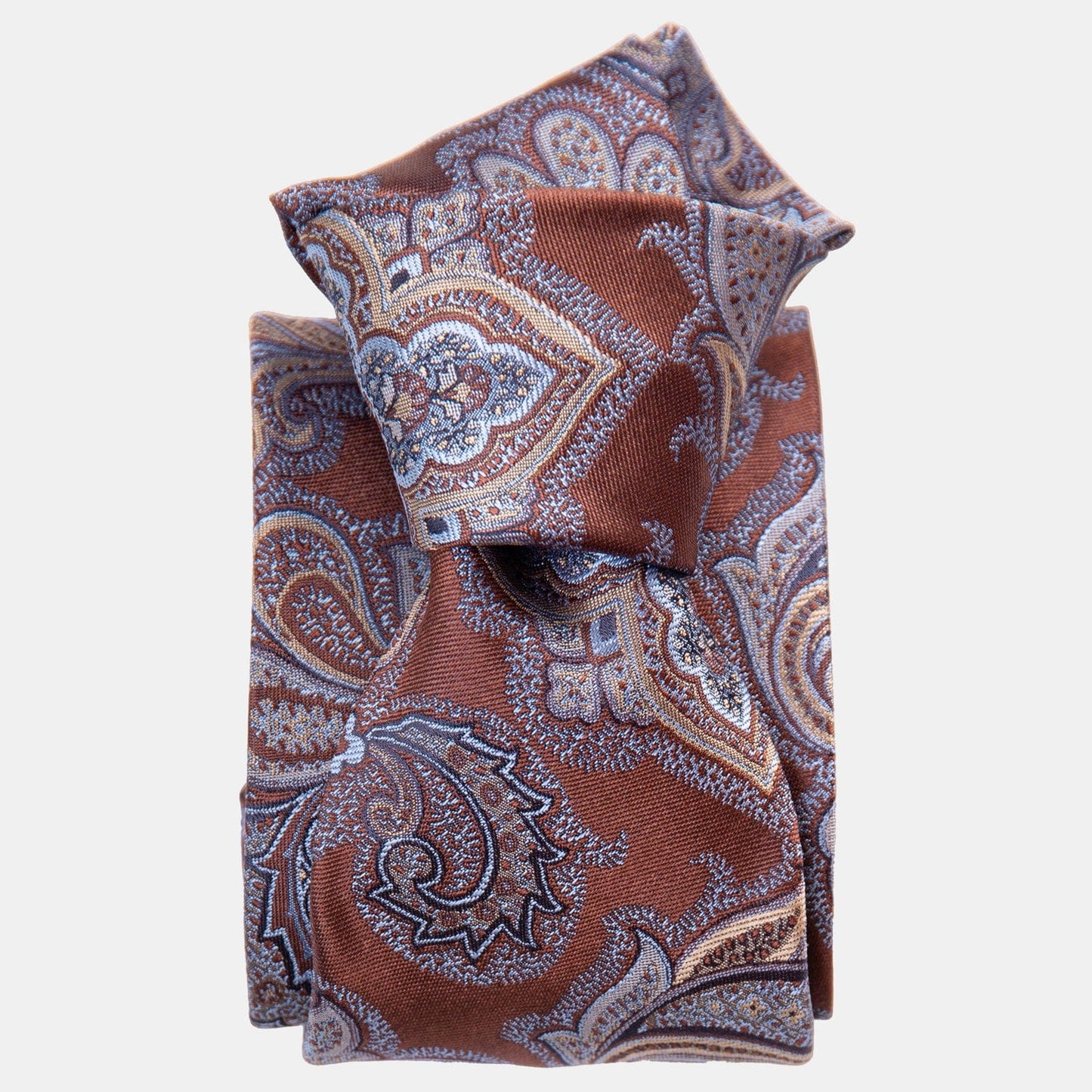 Cortina - Silk Jacquard Tie - Copper - My Men's Shop