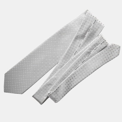 Barbera - Silk Jacquard Tie - Silver - My Men's Shop