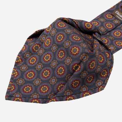 La Vigna - Printed Wool & Silk Tie - Navy - My Men's Shop