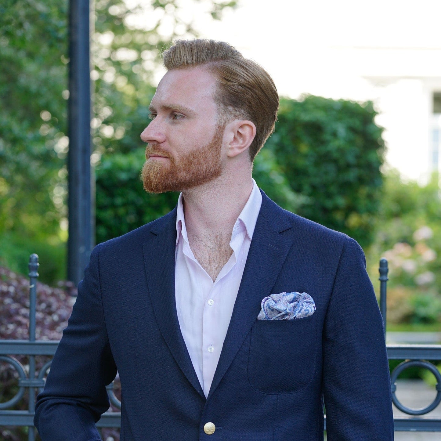Assisi - Double Sided Silk Pocket Square - Lavender - My Men's Shop