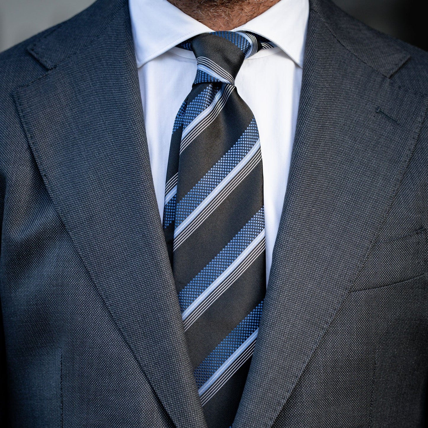 Corso - Silk Jacquard Tie - Black & Blue - My Men's Shop