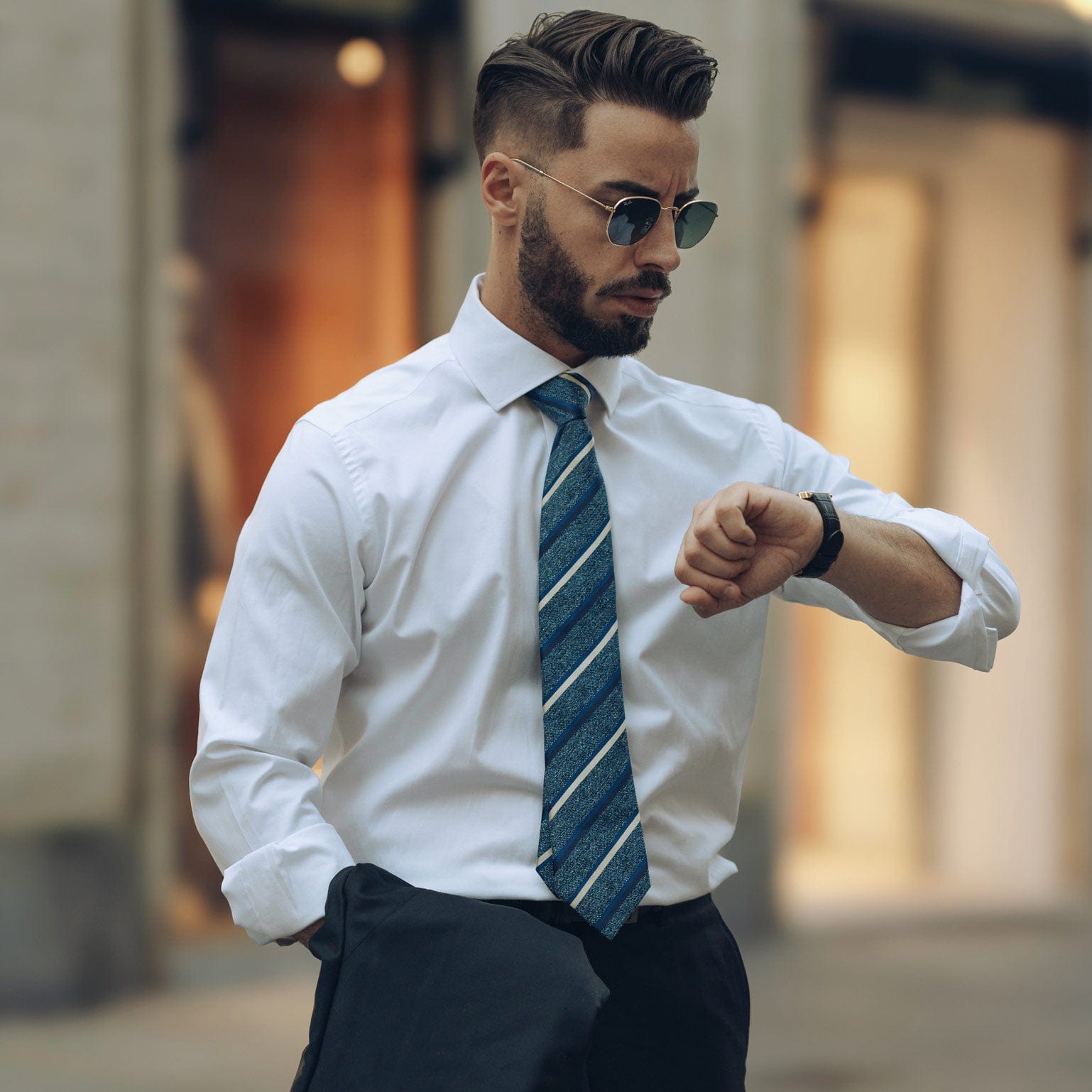 Velletri - Silk Jacquard Tie - Blue - My Men's Shop