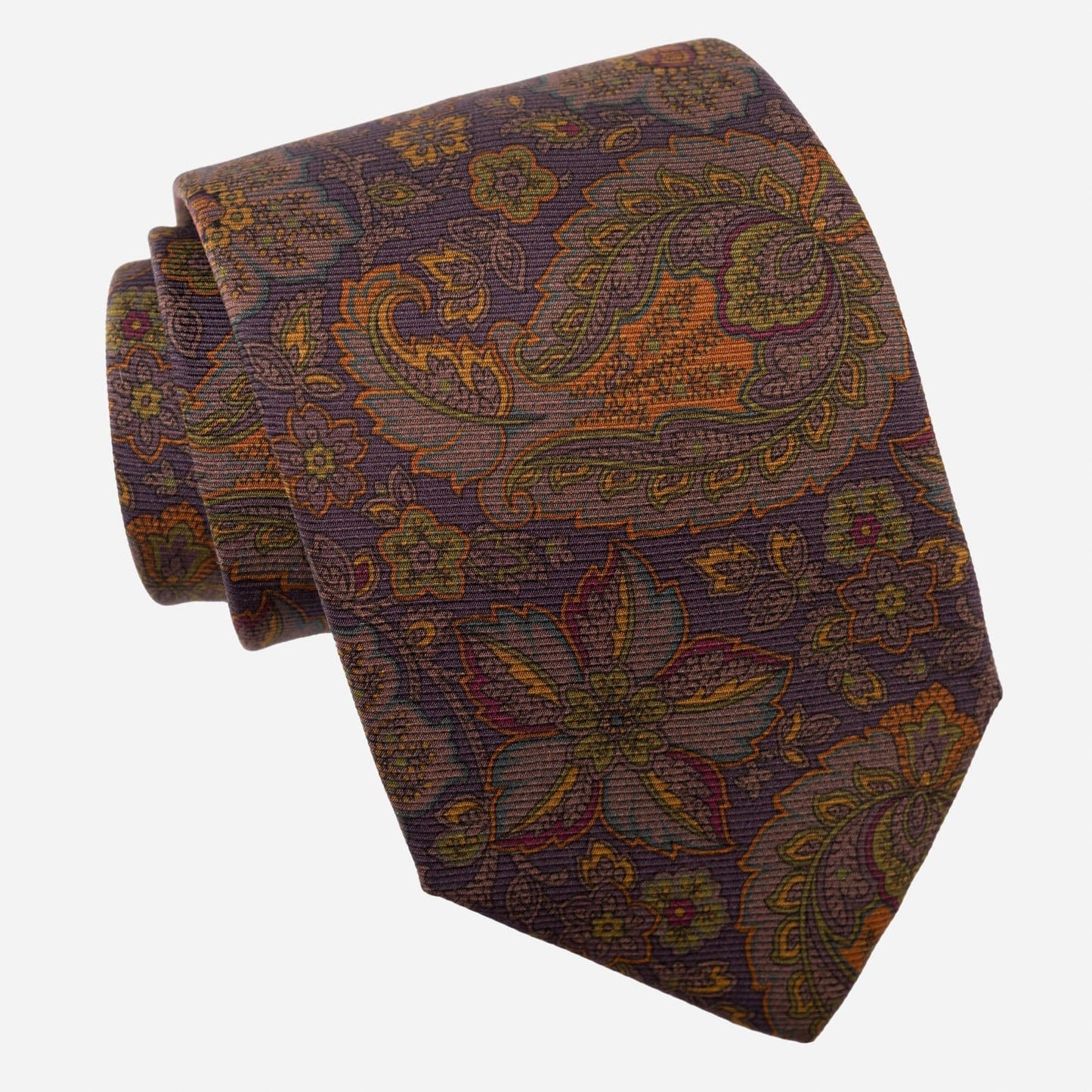 Trevi - Printed Madder Silk Tie - Plum - My Men's Shop