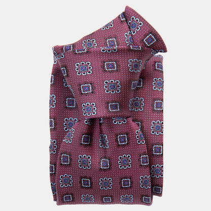 Trento - Silk Jacquard Tie - Raspberry - My Men's Shop