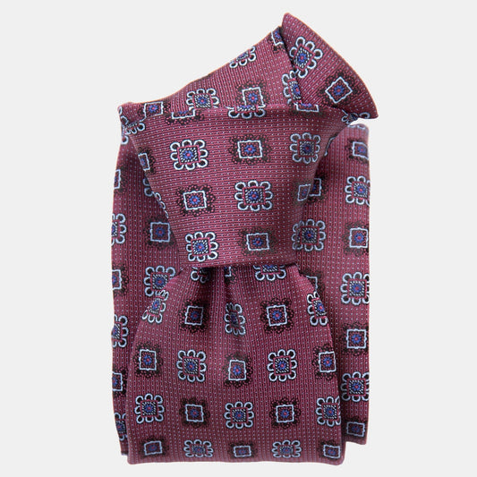 Trento - Silk Jacquard Tie - Raspberry - My Men's Shop