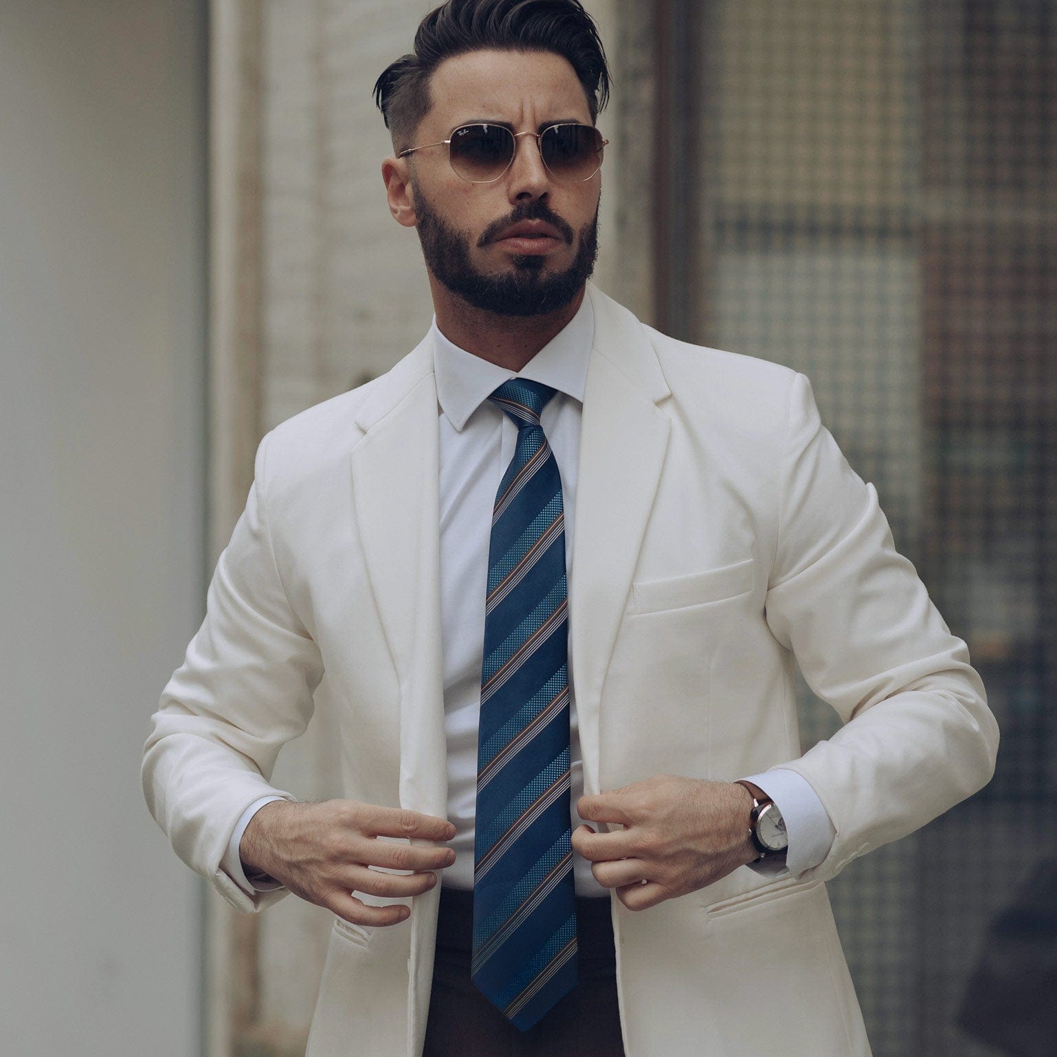 Corso - Silk Jacquard Tie - Petrol Blue - My Men's Shop