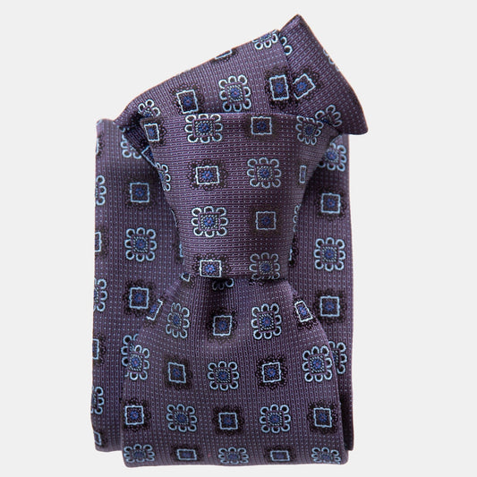 Trento - Silk Jacquard Tie - Plum - My Men's Shop