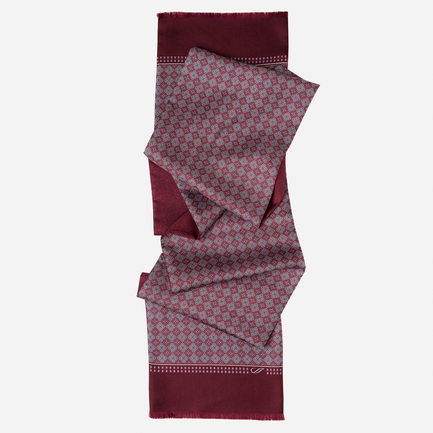 Palazzo - Reversible Silk Scarf - Claret Red